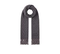 Stola con logo monogram da Donna Liu Jo Nero/grigio