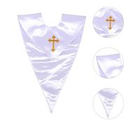 Stola Da Coro Reversibile Per Chiesa Gialla Con Scollo Del Croci