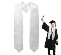 Stola di laurea bianca per adulti Unisex, 63 pollici Laurea Onore Stola Raso Accademico Fascia per Scuola, Chiesa, Cerimonia, Eventi religiosi, Sacerdote Stola, Accessori per cerimonia di laurea