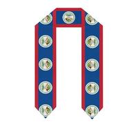 Stola Di Laurea Con Bandiera Nazionale Del Belize Fascia Di Laurea Per La Classe Del 2025/2026 Per Studi All'Estero Regalo Unisex Per Laureati Adulti