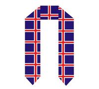 Stola Di Laurea Con Bandiera Nazionale Islandese Fascia Di Laurea Per La Classe 2025/2026 Per Studi All'Estero Stola D'Onore Unisex Per Adulti Regalo Di Laurea