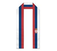 Stola di laurea con bandiera serba, scialle, fascia, foulard, regalo per studenti stranieri, studio internazionale (quadrato)