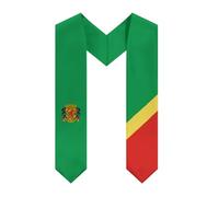 Stola di laurea con emblema della Repubblica del Congo per studenti internazionali, scialle e fascia per laureati