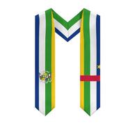 Stola di laurea con l'emblema della Repubblica Centrafricana, fascia per studenti internazionali, sciarpa per il giorno della laurea