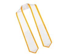 Stola di scialle di laurea, stole per la laurea 2024, La laurea dello studente colorato ha rubato l'onore d'onore dei laureati , Stola di laurea polivale, Bianco e oro, Se référer au descriptif