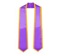 Stola di scialle di laurea, stole per la laurea 2024, La laurea dello studente colorato ha rubato l'onore d'onore dei laureati , Stola di laurea polivale, viola e oro, Se référer au descriptif