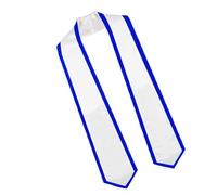 Stola di scialle di laurea, stole per la laurea 2024, La laurea dello studente colorato ha rubato l'onore d'onore dei laureati , Stola di laurea polivale, bianco e blu, Se référer au descriptif