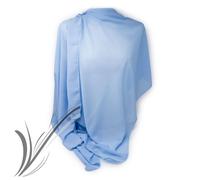 Stola donna azzurro polvere elegante coprispalle da cerimonia matrimonio sciarpa