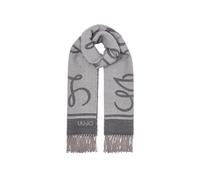 Stola Donna Liu Jo jacquard con logo Nero