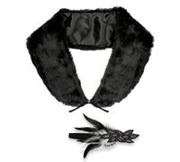 STOLA E FASCIA CHARLESTON ANNI 20 RUGGENTI NERO