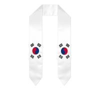 Stola, fascia, sciarpa e scialle per laurea con bandiera della Corea del Sud, decorazione per studenti stranieri i studio internazionale