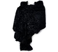 Stola nera ecopelliccia elegante donna coprispalle invernale sciarpa per Matrimonio Mantella calda collo eco pelliccia ecologicacopri abito da cerimonia scialle signora autunno inverno 2025 2026 Nero