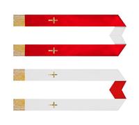 Stola pastorale da uomo con nappe, ricamo double face, unisex | Sciarpa e stola liturgica per clero per cerimonia di matrimonio, funerale, confir