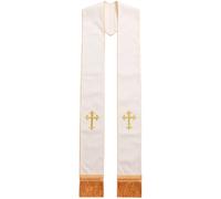 Stola Per Clero Maschile, Accessori Per Chiesa, Stola Coro Con Croce Per Celebrante Di Matrimoni, Accessori Per Tonaca Sacerdotale, Stola Per Battesimo, Accessori Per Chiesa Cattolica, Stola Per