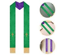 Stola per clero: stola per sacerdote da matrimonio con croce ricamata - scialle