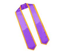 Stola per scialle di laurea, stole per la laurea 2024 - Graduazione colorata rubata classe del 2024 Plain Graduate Stole | Stola per la cerimonia unisex in tinta unita, incisa, viola e oro, Se référer