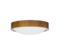 STOLARNIA PIKA Lampada da soffitto - Lampada da soffitto in legno rotondo rustico 1xE27 (∅27 cm) - Lampada moderna marrone per camera da letto, soggiorno, corridoio, cucina - Elegante legno di pino