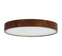 STOLARNIA PIKA Leja - Lampada da soffitto in legno, rotonda, moderna, in legno, 4 x E27 (57 cm), colore noce, grande lampada per camera da letto, soggiorno, corridoio, cucina, design elegante in legno