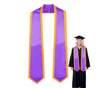 Stole Da Laurea Da 72 Pollici - Stole Da Laurea Colorate Per Studenti | Stole Da Laurea Unisex Per Adulti Stola D'onore Per Laureati Tinta Unita | Stola Semplice Riutilizzabile (viola E Oro)