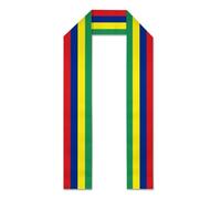 Stole di laurea con bandiera di Mauritius el 2025 Fascia di laurea per studenti internazionali che studiano all'estero Scialli per laureati Decorazioni Regali