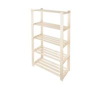 STOLMAK Scaffale In Legno 100 x 170 x 38 cm Con 5 Ripiani Scaffale Portaoggetti In Pino Naturale Per Garage Cantina Magazzino Soggiorno Bagno Portafiori Portapiante