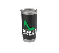 Stomp Out malattie del fegato Supporto cura consapevolezza delle malattie del fegato Bicchiere termico in acciaio inox doppia parete