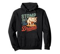 Stomp out The Drama Elephant Drag Design Felpa con Cappuccio