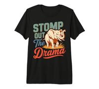 Stomp out The Drama Elephant Drag Design Maglietta Premium
