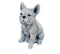 Stone and Style - Statuetta di bulldog francese Frenchie, in pietra, resistente al gelo e alle intemperie