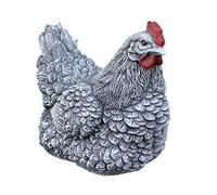 Stone and Style - Statuetta in pietra con gallina, resistente al gelo, resistente alle intemperie