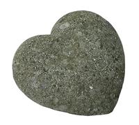 STONE art & more Esclusiva pietra naturale a forma di cuore, Ø 15 cm, decorazione da giardino, lavorazione in pietra, pezzo unico resistente al gelo