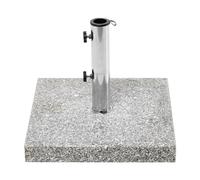 Stone Base per ombrellone quadrato da giardino Granito Acciaio Inox 45 x 45 cm 3