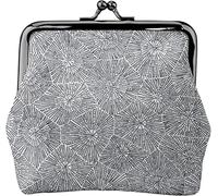 Stone Black White - Portamonete da donna in pelle, piccolo portamonete con chiusura a lucchetto a forma di bacio, ideale come regalo per ragazze, Come nella foto, Taglia unica, Organizer per borse