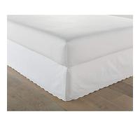 Stone Cottage - Mantovana giroletto queen size, in cotone, semplice ed elegante, decorazione per la casa (bianco tinta unita, queen size)
