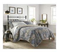 Stone Cottage - Set copripiumino king size reversibile in cotone con federe abbinate, arredo leggero per tutte le stagioni (Arell Blue King)