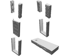 Stone Door Compatible with OpenForge Tabletop RPG Gaming Terrain Sets - Square