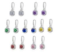 Stone Earhook Four Stone Round Bag Earrings Female Moissanite Is Known For Its Superior Refractive Index And Fiery Colors. The Earrings With Indian Long Halskette und Ohrringe, Taglia unica, Metallo