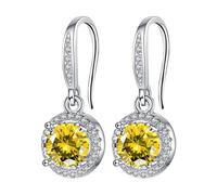 Stone Earhook Four Stone Round Bag Earrings Female Moissanite Is Known For Its Superior Refractive Index And Fiery Colors. The Earrings With Orecchini Senza Foro Orecchino Donna Perle, Taglia unica