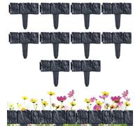 Stone Edging for Landscaping - Garden Border Separator | Resin Composite with Natural Rock Texture, Interlocking Edge Pieces, Outdoor Landscape Trim for Flower Beds Pathways Lawn Division