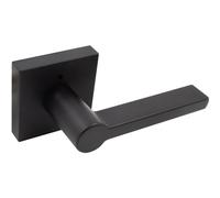 Stone Harbor Hardware Maniglia per porta Vienna, con rosetta quadrata, per la privacy (letto/vasca), nero opaco