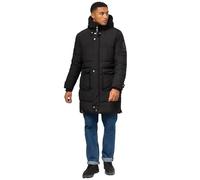 STONE HARBOUR Cappotto invernale da uomo caldo trapuntato con cappuccio Beviis S-3XL, Nero , XL
