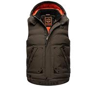 STONE HARBOUR Egoor S-3XL - Gilet trapuntato da uomo con cappuccio rimovibile, grigio, M