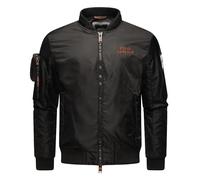 STONE HARBOUR Giacca corta da uomo foderata di spessore medio, con pratica tasca sulle maniche Berkoo S-3XL, Nero , S