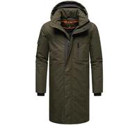 STONE HARBOUR Giacca invernale da uomo (S-3XL) - Cappuccio rimovibile, impermeabile, in parte con chiusura magnetica, giacca calda da uomo - B758, Oliva, L