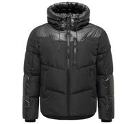STONE HARBOUR Giacca invernale da uomo, trapuntata, con cappuccio, corta, B785, Nero , L