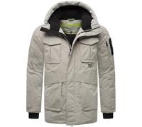 STONE HARBOUR Giacca invernale 'Edriik XX' grigio argento / nero Uomo STONE HARBOUR XXXL
