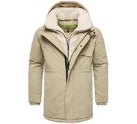 STONE HARBOUR Giacca invernale lunga da uomo con colletto in pile Teddy rimovibile Navroos XX S-3XL, sabbia, S
