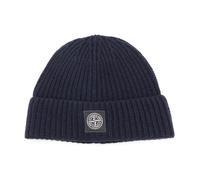 Stone Island - Berretto Logo Patch Ribbed - - Accessories - Uomo - Blu - ONE SIZE