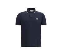 Stone Island Blue Cotton Polo Shirt - XXL