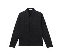 Stone Island - Camicia in Cotone con Bottoni - - Jackets - Uomo - Nero - 2XL